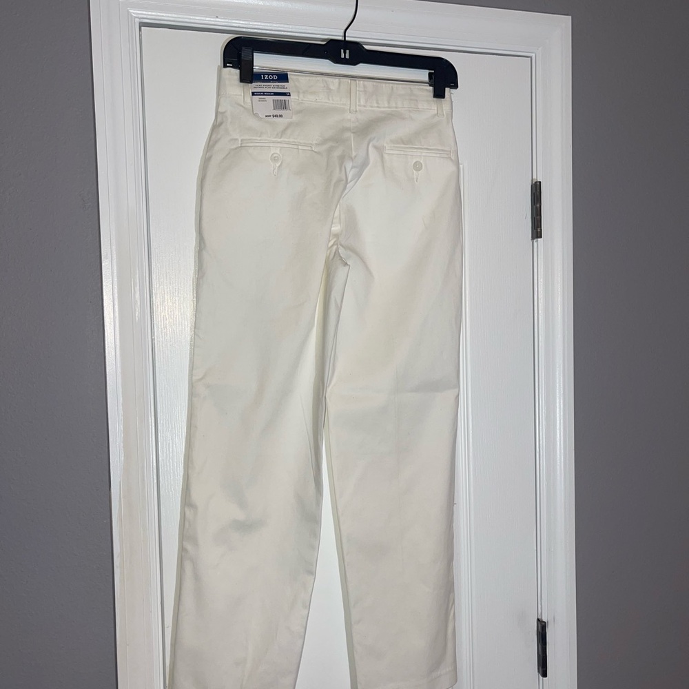 Izod White Casual Straight Leg Bottoms Boys 14